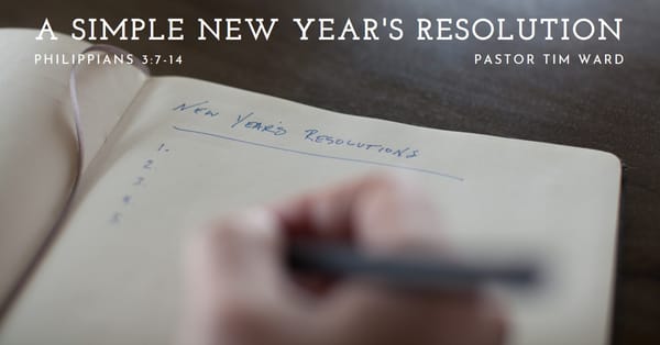 A Simple New Year’s Resolution