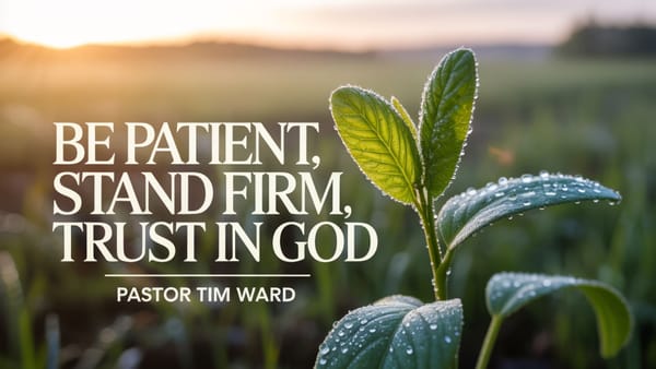 Be Patient, Stand Firm, Trust in God