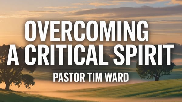 Overcoming a Critical Spirit